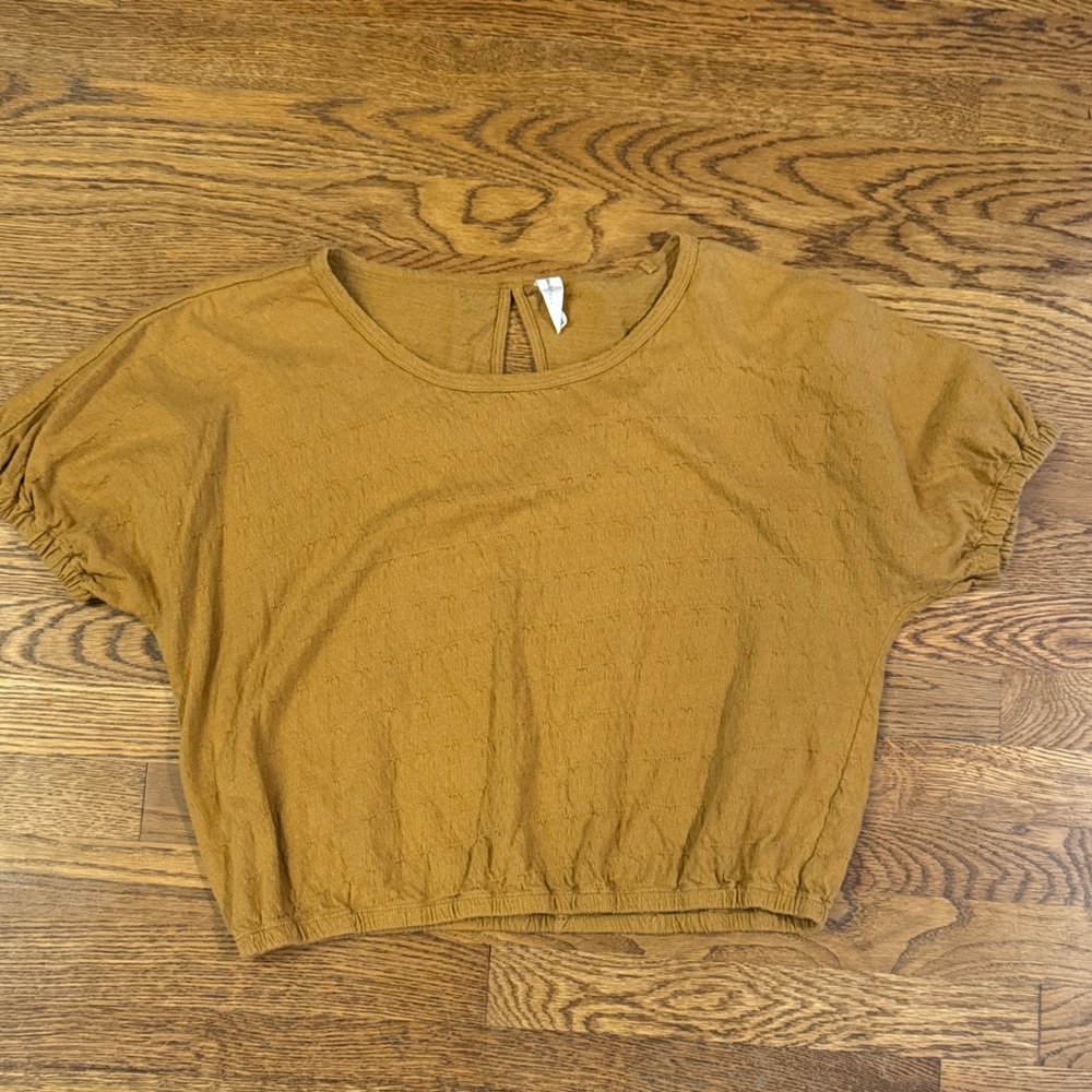 Daily Practice Anthropologie Cotton Tan Women’s Crop Top size XS